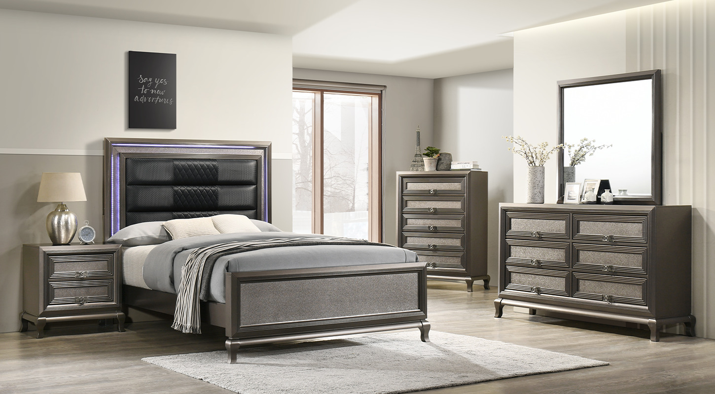 CHANEL wooden bed malaysia overview of brown grey design on the bed furniture set