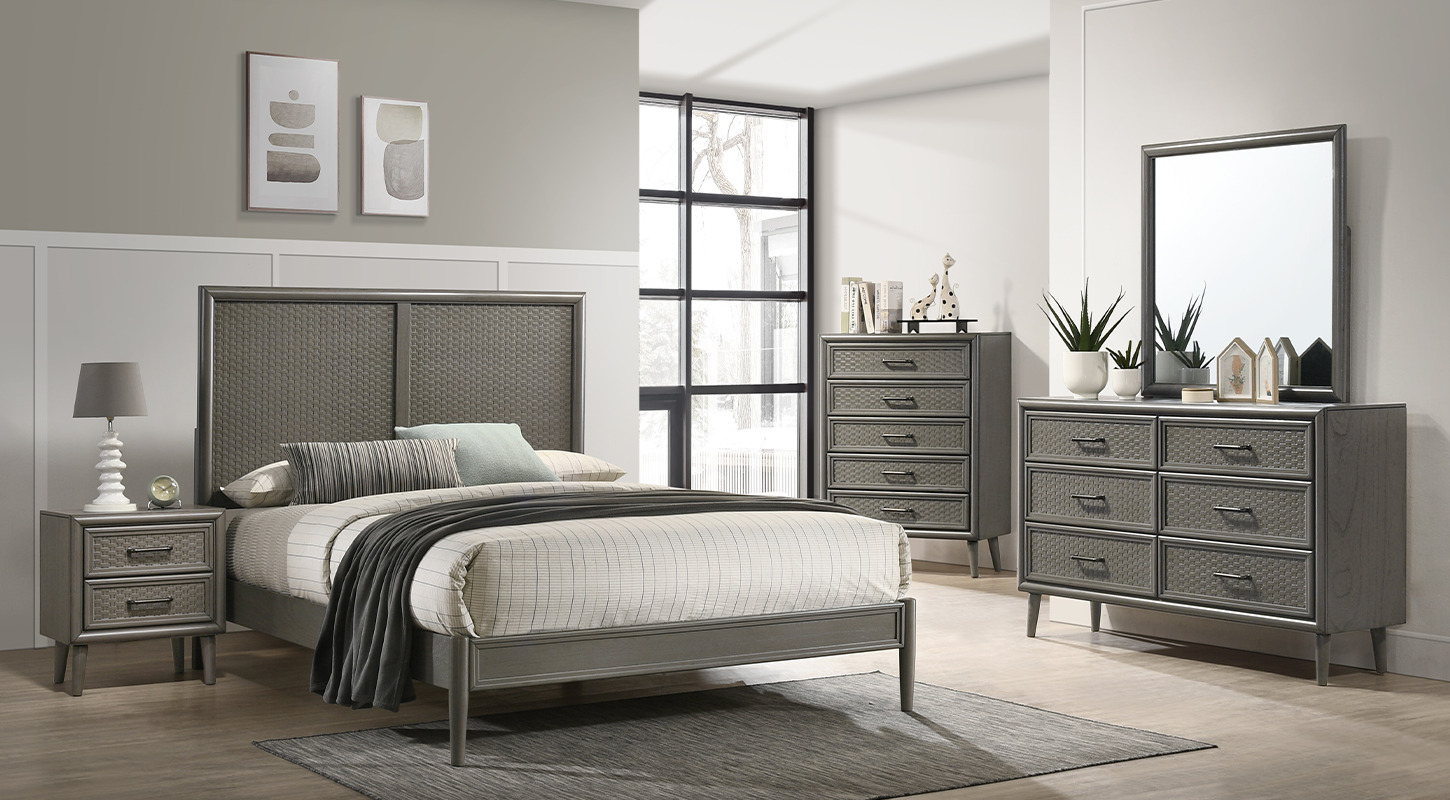 CROCO bedroom furniture set malaysia overview of the simple design on the full-set bed furniture