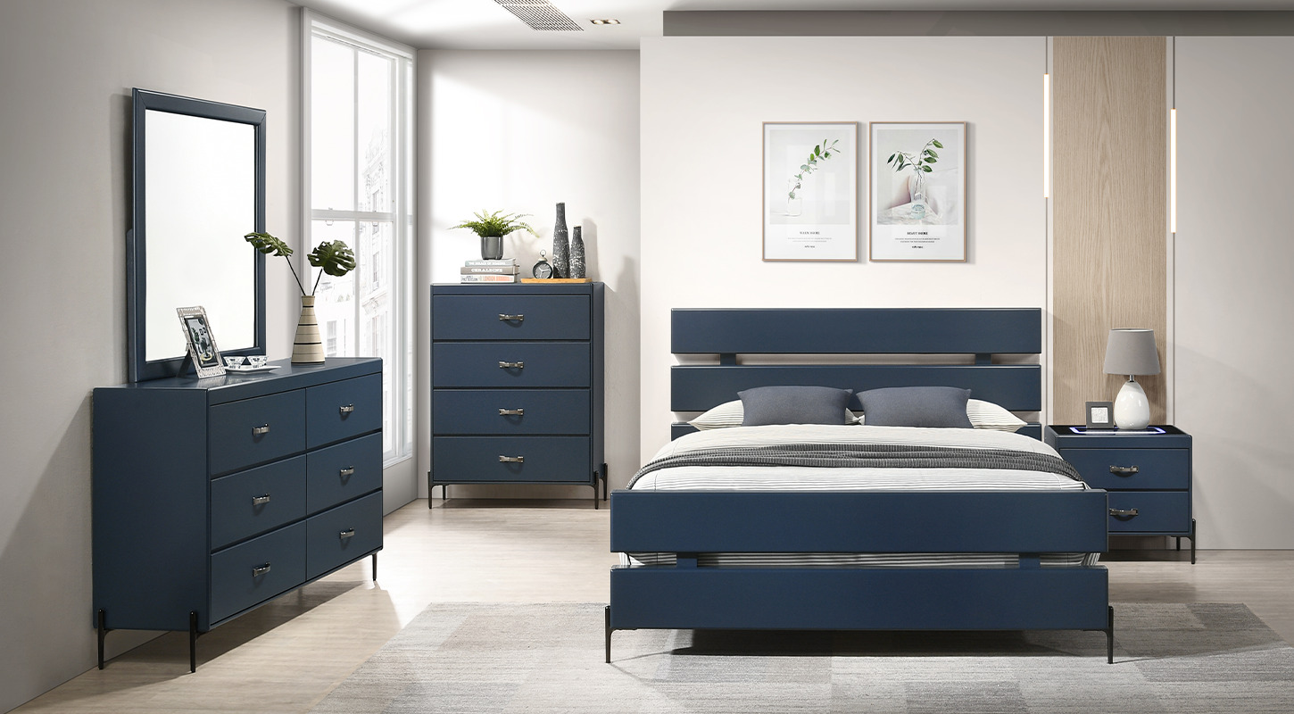 HARMONY solid wood bedroom set malaysia overview of the harmonious dark blue bed design