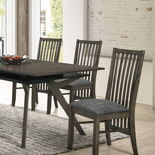 JASPER solid wood dining table malaysia with teak wood dining chairs place neatly